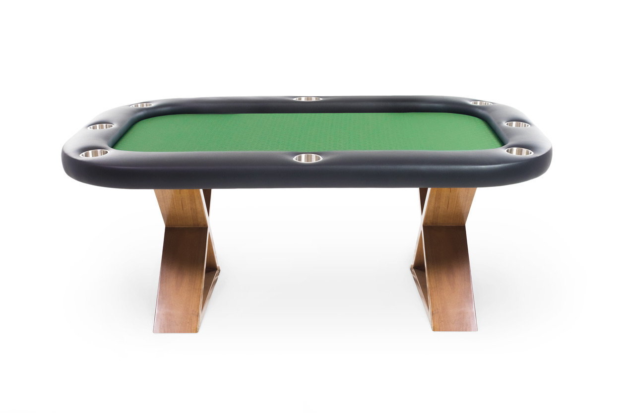 Helmsley Poker Table with Full Armrest (Rustic Wood)-Includes Free Matching Dining Top