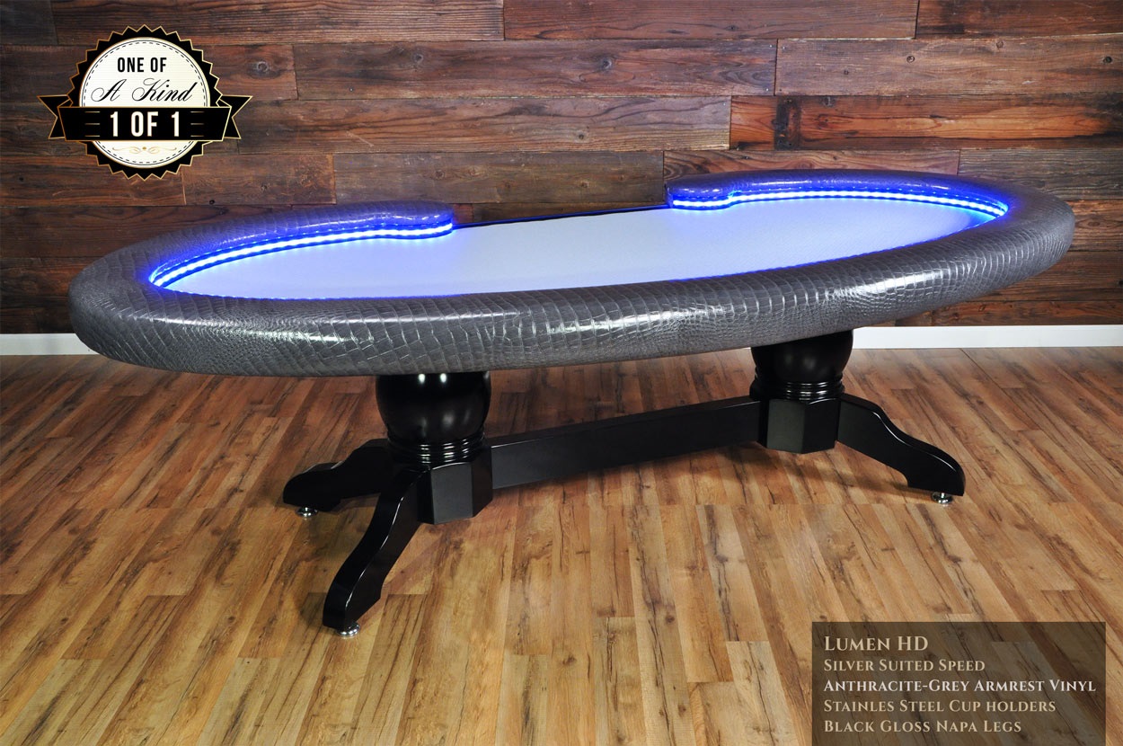 iShowroom Mauro Anthrocite Lumen HD Poker Table