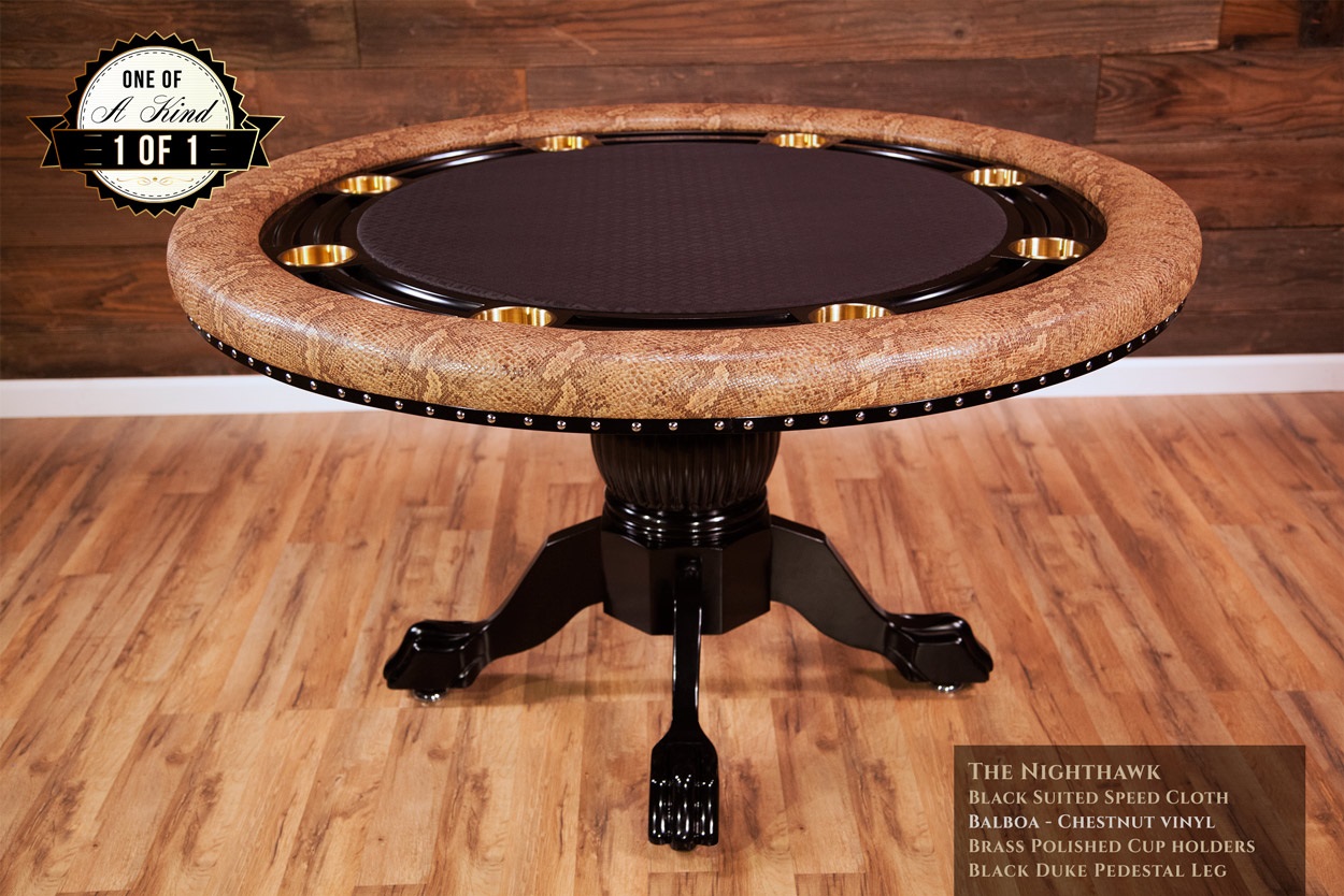 iShowroom Nighthawk Balboa Chestnut Poker Table