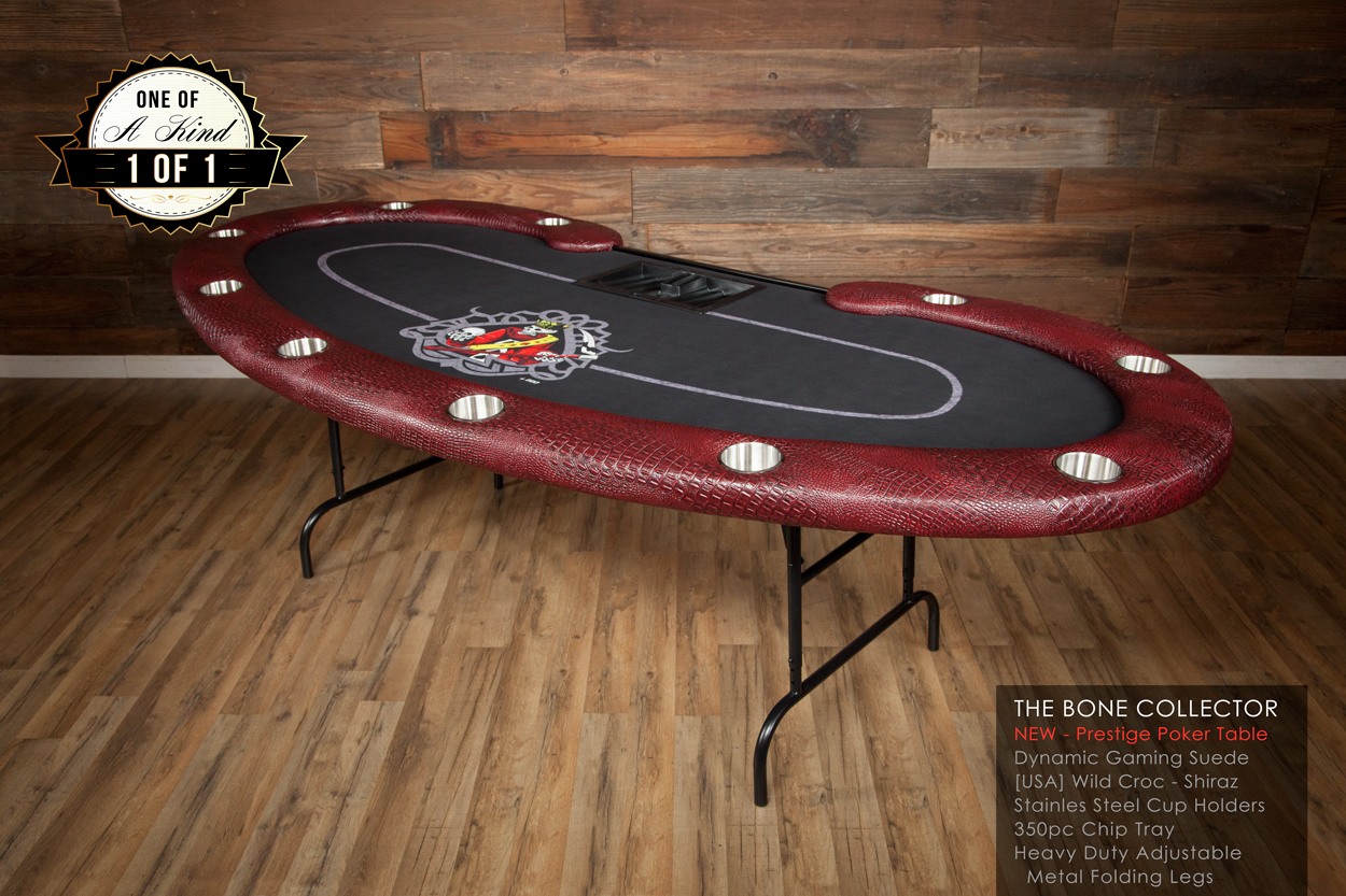 "Bone Collector" iShowroom Custom Prestige Folding Poker Table