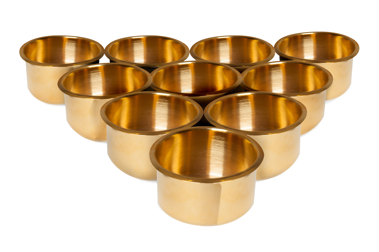 Set of 1 Gold Cupholder