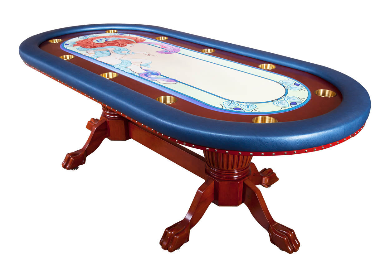 "Casino De Paris" iShowroom Custom Rockwell Poker Game Table W/ "Casino De Paris" 500 Pc. Deluxe Package