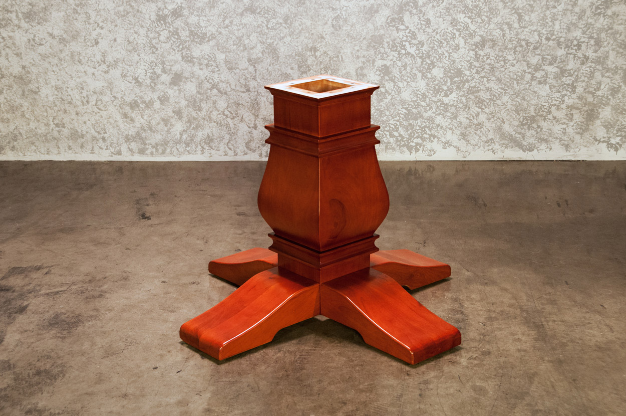 Melvin Pedestal Leg Upgrade-Mahogany (1)