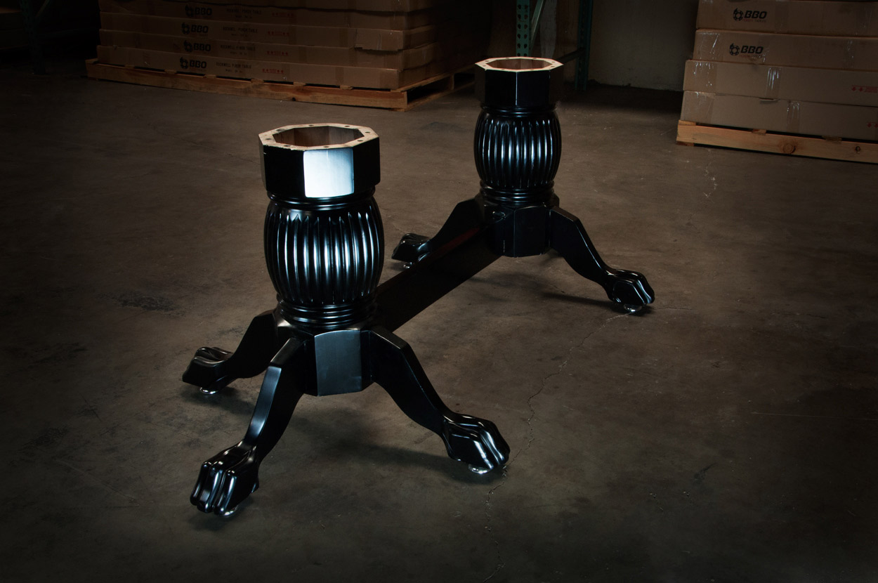 Heritage Pedestal Leg Set with Beam-Black (1)