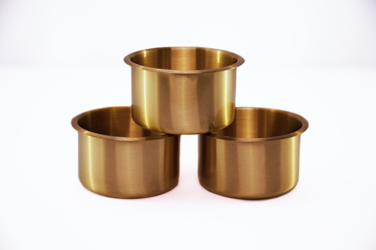 Brass 4in Polished Cupholders