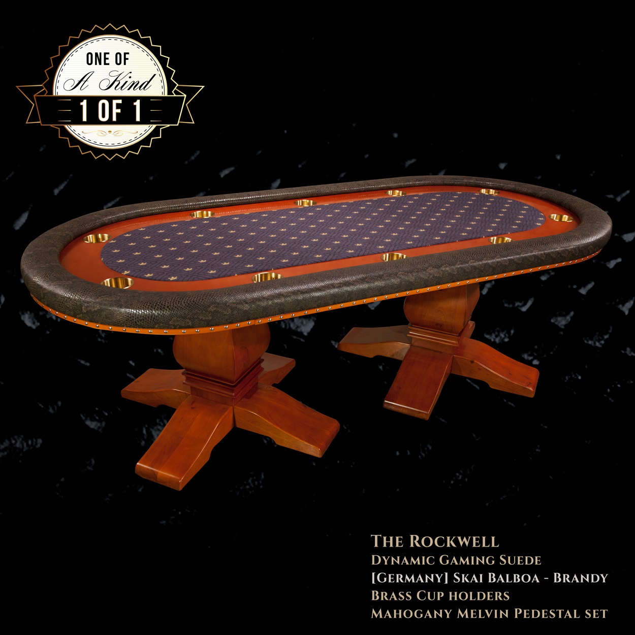 iShowroom Balboa Brandy Rockwell Poker Table - Ready to Ship in September