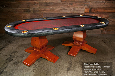 Elite Poker Table with Mahogany Gloss Racetrack