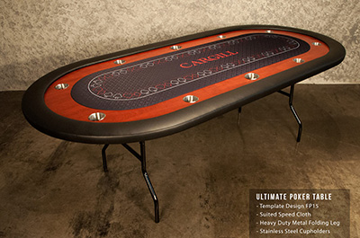 Ultimate Poker Table Mahogany Gloss Racetrack (Default)