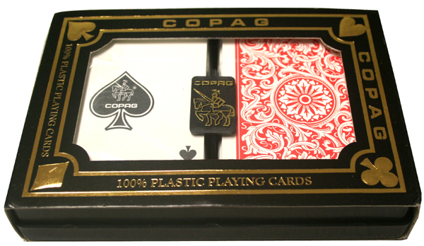 Copag Red/Blue 100% Plastic Playing Cards