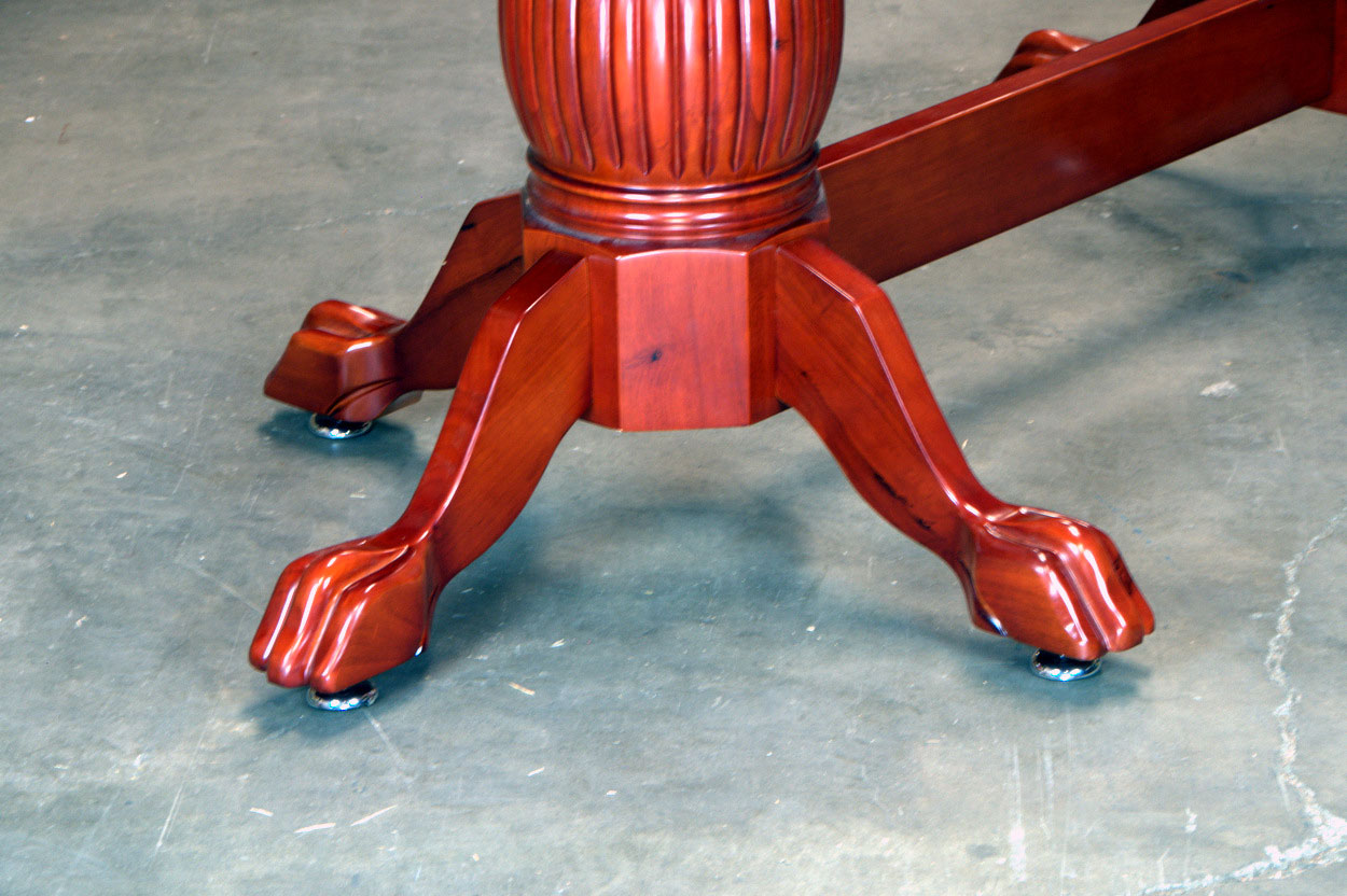 Heritage Pedestal Leg Set with Beam-Mahogany (1)